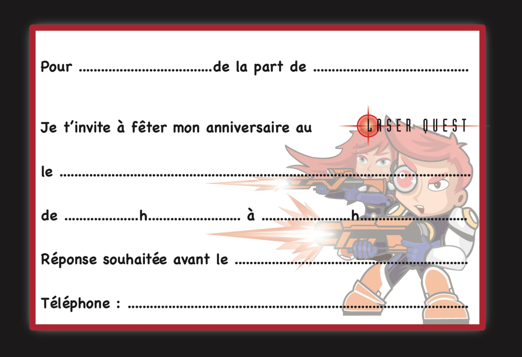 Anniversaire - LASER QUEST AMIENS
